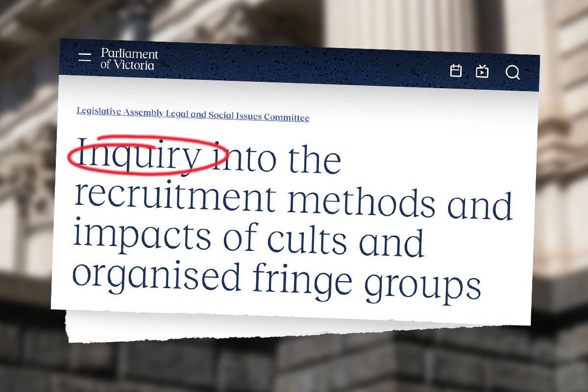 Vic: Cults Inquiry